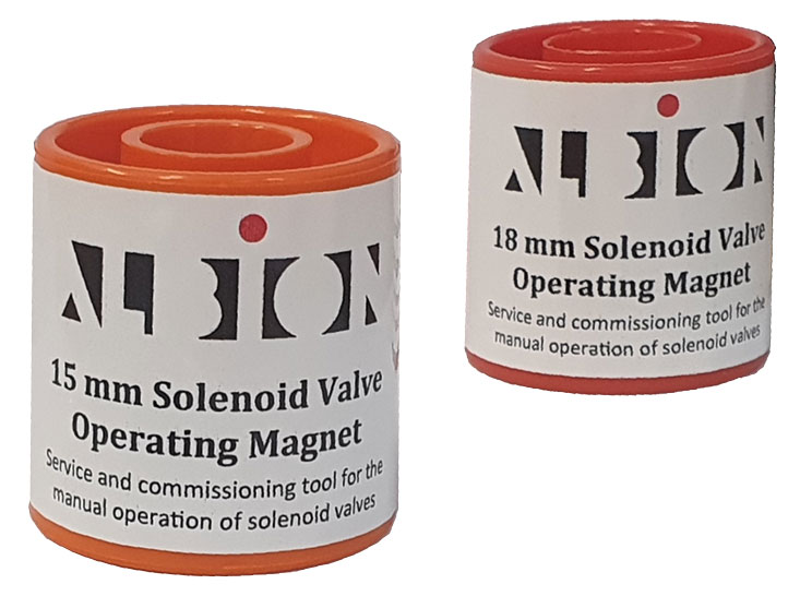 Magnets to suit Albion's solenoid valve range